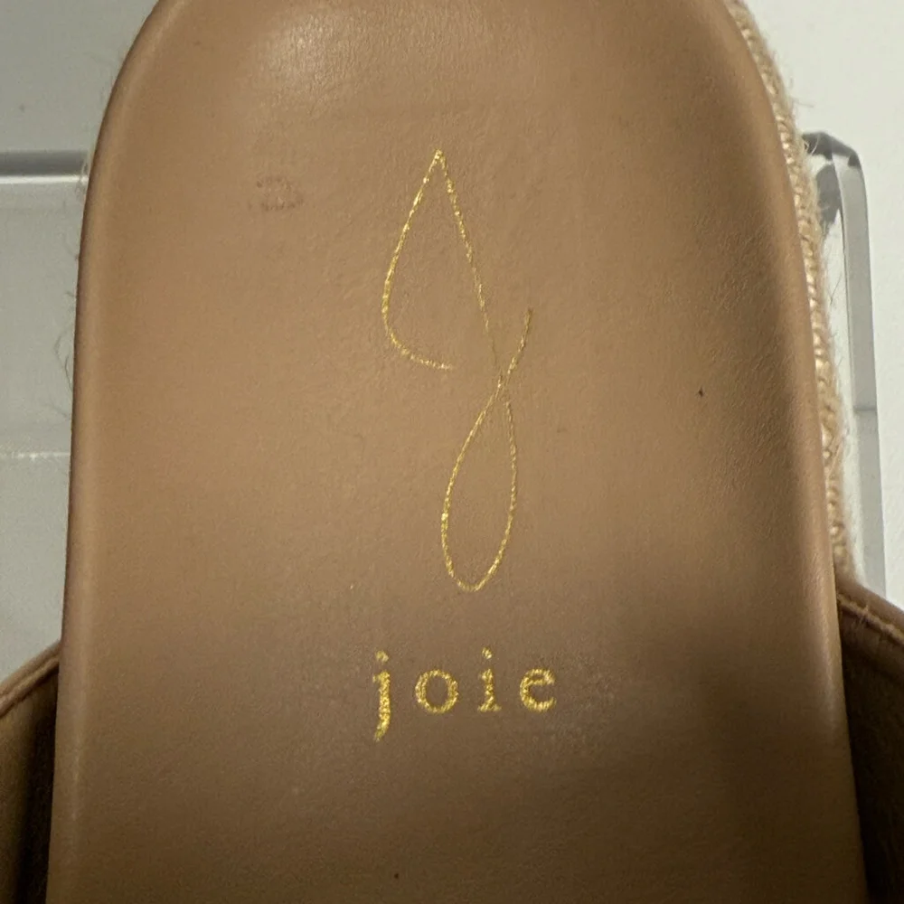 Joie Nacho Women's Sandals Sz7.5 M Tan Vegan Espadrille Slides Casual Boho